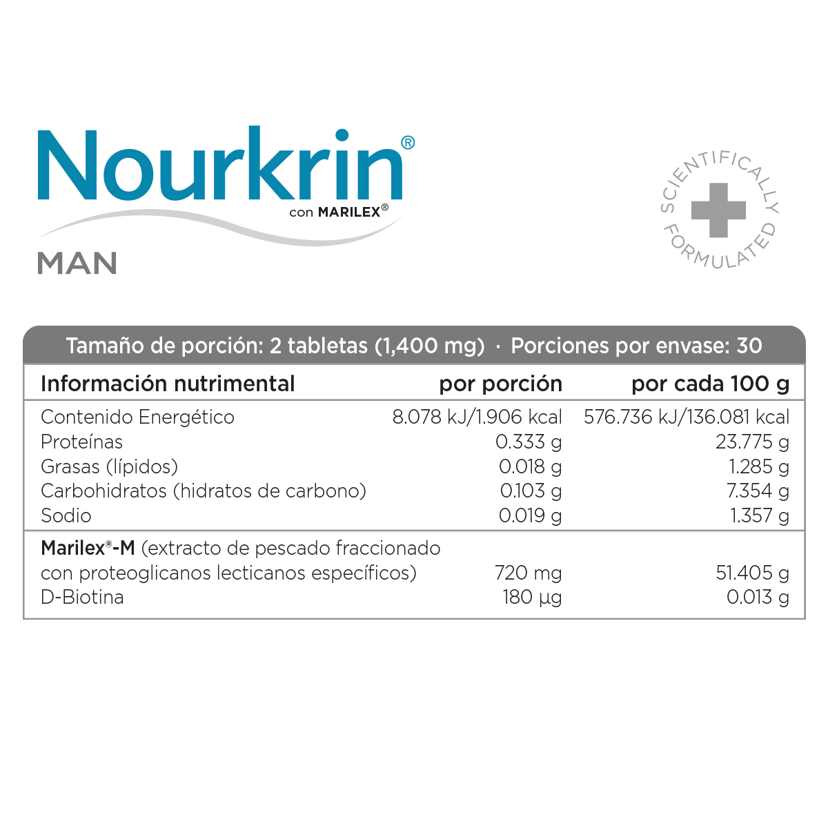 Nourkrin® Man Tratamiento Anticaída 60 Tabletas