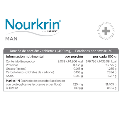 Nourkrin® Man Tratamiento Anticaída 60 Tabletas